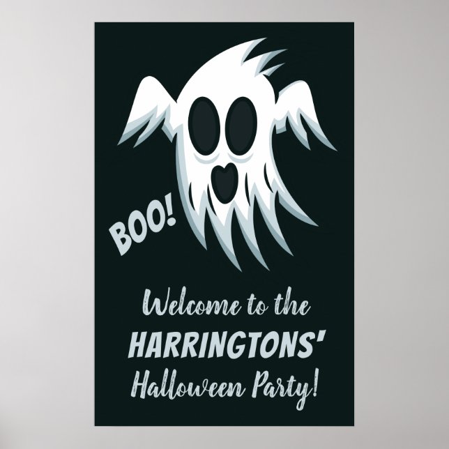 Halloween Ghost anpassningsbar text party poster (Framsidan)