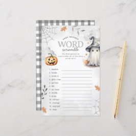 Halloween Ghost Baby Shower Ord Scramble Game