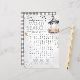 Halloween Ghost Baby Shower Ord Search-spel