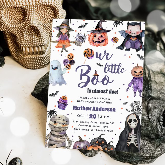 Halloween Ghost Baby Shower Party Inbjudningar (Skapare uppladdad)