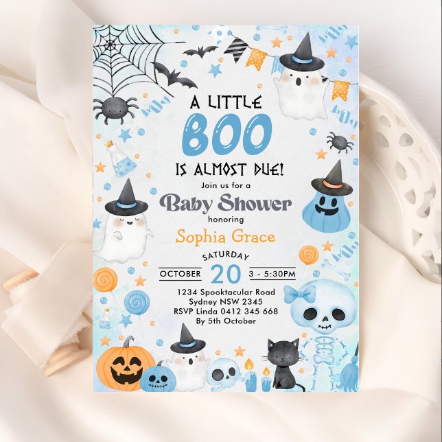 Halloween Ghost Baby Shower Party Inbjudningar (Skapare uppladdad)