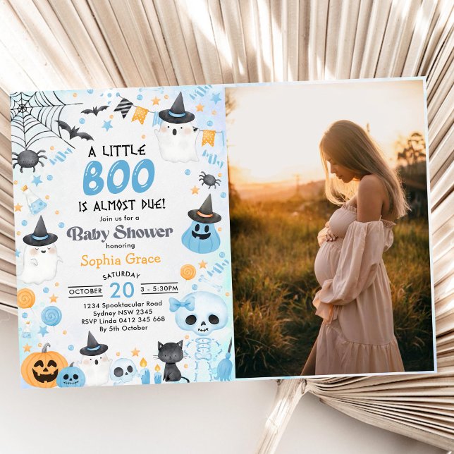 Halloween Ghost Baby Shower Party Photo Inbjudningar (Skapare uppladdad)