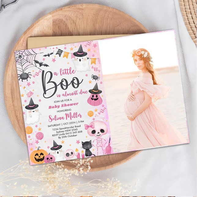 Halloween Ghost Baby Shower Party Photo Inbjudningar (Skapare uppladdad)