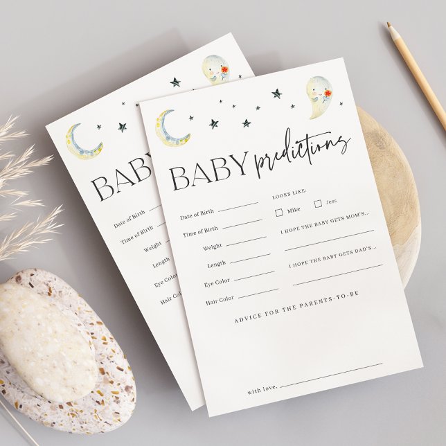 Halloween Ghost Baby Shower Predication Game Lakan Flygblad (Skapare uppladdad)