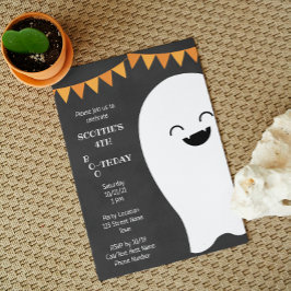 Halloween Ghost Birthday-inbjudan Inbjudningar
