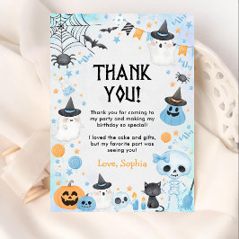 Halloween Ghost Birthday Tack Kort