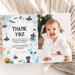 Halloween Ghost Birthday Tack Kort