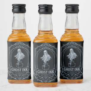 Halloween Ghost Bläck Apothecary-etiketter Spritflaskor Etikett