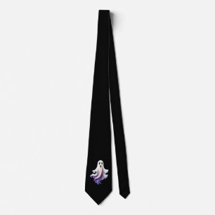 Halloween Ghost Black Tie Slips