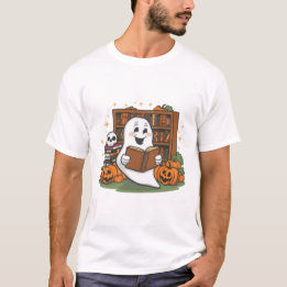 Halloween Ghost Bok Älskare Shirt T Shirt