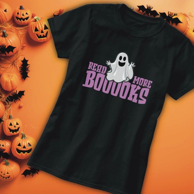 Halloween Ghost Bok Älskare T-Shirt (Skapare uppladdad)