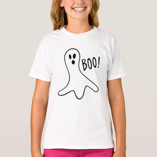 Halloween Ghost Boo 4U Tee Shirt (Framsida)