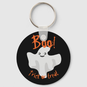 Halloween Ghost Boo! Bus eller godis Black Nyckelring