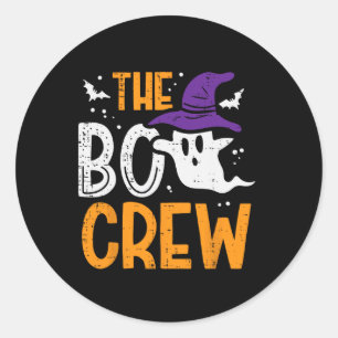 Halloween Ghost Boo Crew Costume Matching Wome Runt Klistermärke