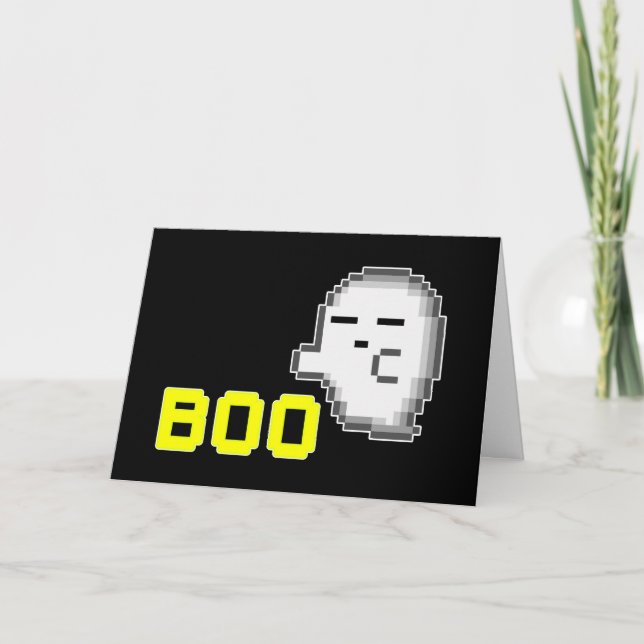 HALLOWEEN GHOST - BOO KORT (Framsida)