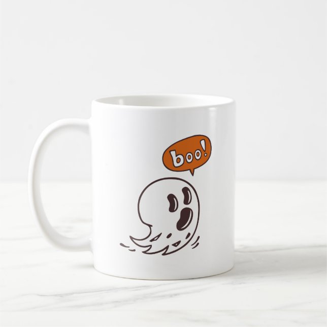 Halloween Ghost Boo Mugg (Vänster)