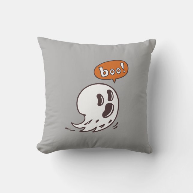 Halloween Ghost Boo Pillow Kudde (Framsida)