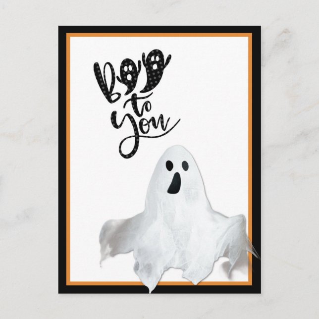 Halloween Ghost Boo till dig Cute Vykort (Framsida)