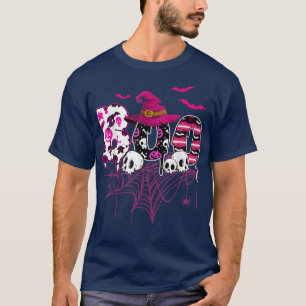 Halloween Ghost Boo Witch Hat Skrämmer Away Breast T Shirt