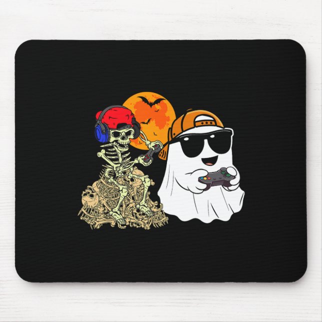 Halloween Ghost Boys Kids Gaming Scary Skeleton Ga Musmatta (Framsidan)