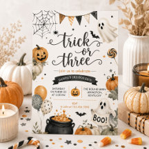 Halloween Ghost Busar Eller Godis 3-års Födelsedag