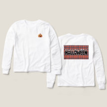 Halloween Ghost Candle Lettering Long Sleeve T