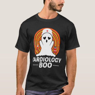 Halloween Ghost Cardiology Boo Nurse Ghost Figurin T Shirt