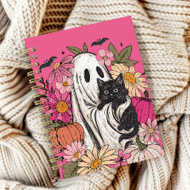 Halloween Ghost Cat iPhone/iPad-fall Anteckningsbok