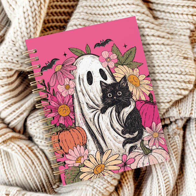 Halloween Ghost Cat iPhone/iPad-fall Anteckningsbok (Skapare uppladdad)