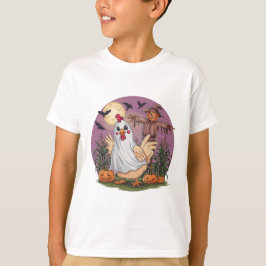 Halloween Ghost Chicken #12 Digital Art T Shirt