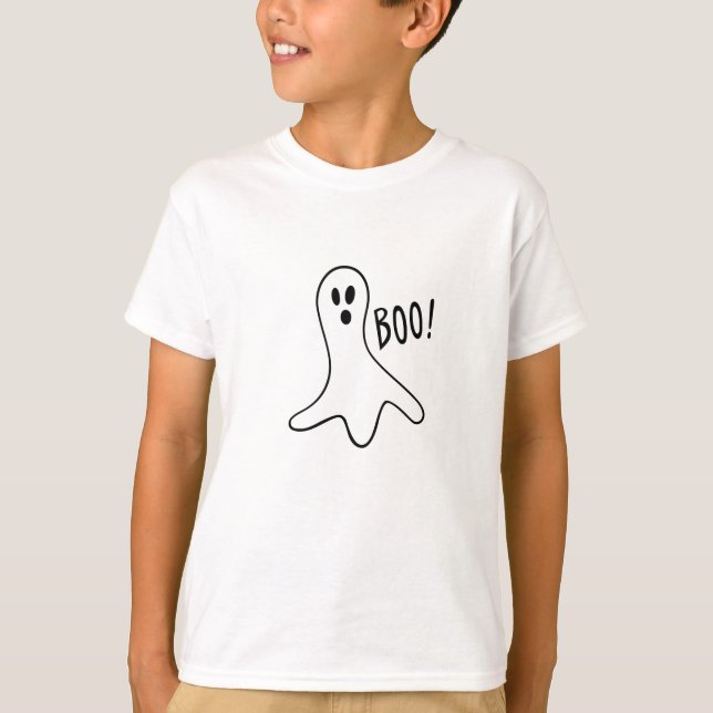 Halloween Ghost Cute Halloween Shirt Tee Shirt (Framsida)