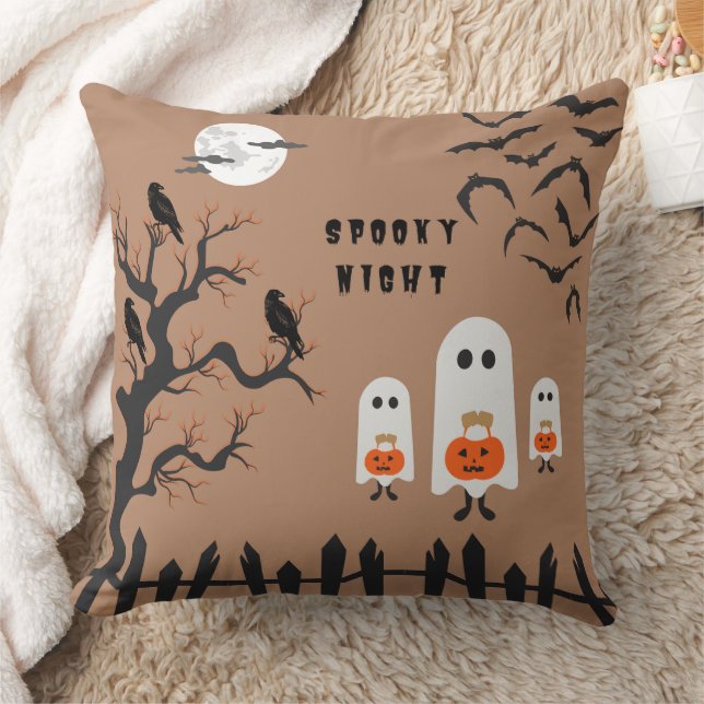 Halloween Ghost Dekorativ kudde (Filt)