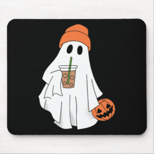 Halloween Ghost Drinking Coffee Ghost Ice Coffee M Musmatta