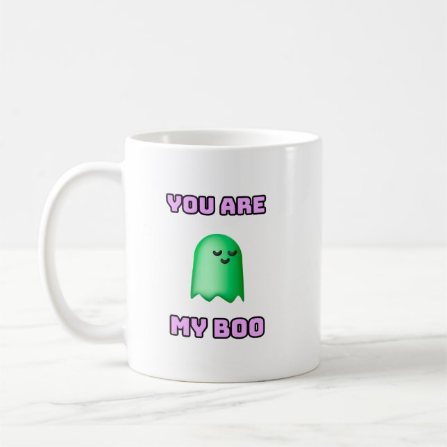 Halloween Ghost - du är min Boo Coffee Mugg (Vänster)
