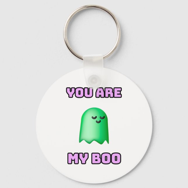 Halloween Ghost - du är min Boo Nyckelring (Framsida)