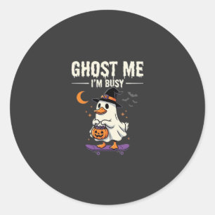 Halloween Ghost Duck Skateboard Design_1 Runt Klistermärke