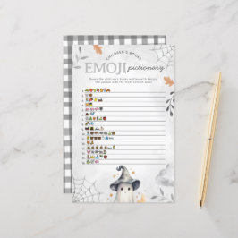 Halloween Ghost Emoji Pictionary Baby Shower Game