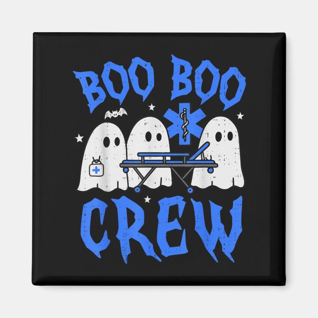 Halloween Ghost Ems Emt Paramedic Funny Emergency  Magnet (Framsidan)