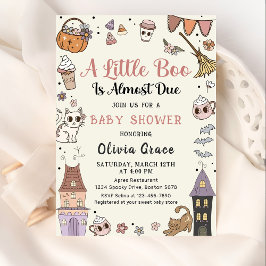 Halloween Ghost en liten boo är på grund av babysk Inbjudningar