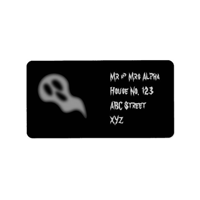 Halloween Ghost-etikett Adressetikett (Framsidan)