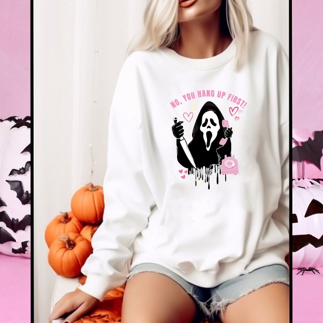 Halloween Ghost Face Rolig Dam T Shirt (Skapare uppladdad)