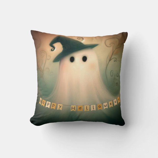 Halloween/Ghost/Fall/Whimsical Ornament Kudde (Framsida)