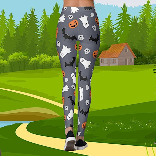 Halloween Ghost-Fladdermöss och påsar Leggings (Skapare uppladdad)