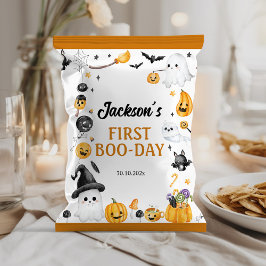 Halloween Ghost Födelsedagsfest Chip Bag Wrapper Reklamblad