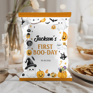 Halloween Ghost Födelsedagsfest Chip Bag Wrapper Reklamblad