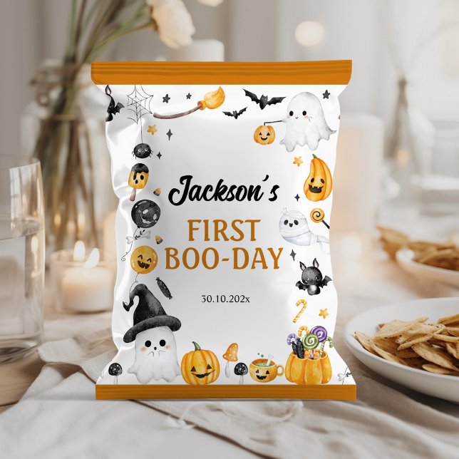 Halloween Ghost Födelsedagsfest Chip Bag Wrapper Reklamblad (Skapare uppladdad)