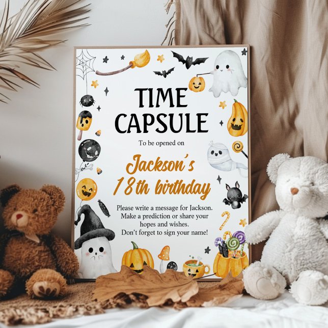 Halloween Ghost Födelsedagsfest Time Capsule-tecke Poster (Skapare uppladdad)