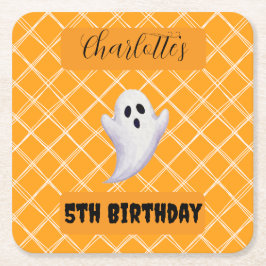 Halloween Ghost-Födelsedagsfest Underlägg Papper Kvadrat