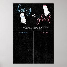 Halloween Ghost Gender Reveal-tecken Poster