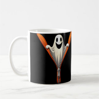 Halloween Ghost genom en Zipper-design Kaffemugg